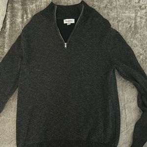 Goodfellow gray quarter zip sweater